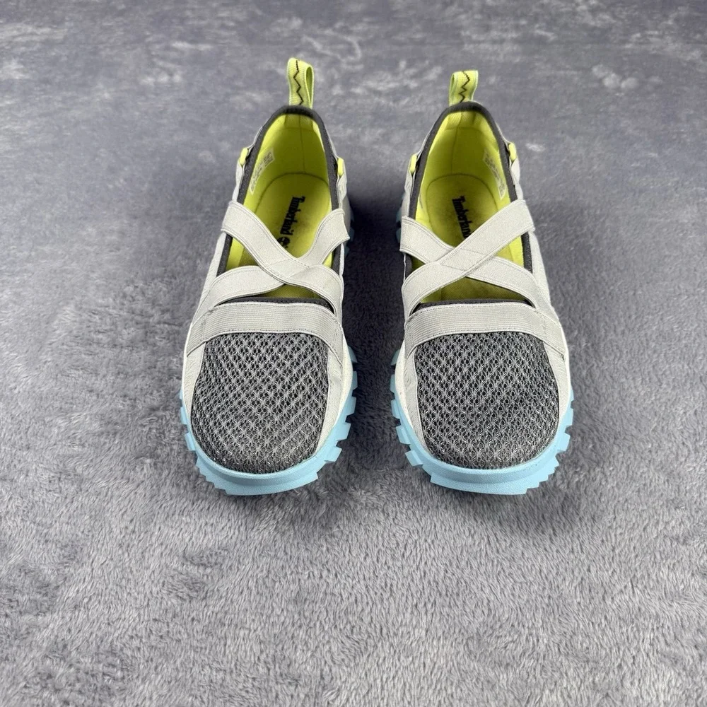 Timberland Women Size 8.5 Garrison Trail Grey Turquoise Slip On Sandals Sneakers